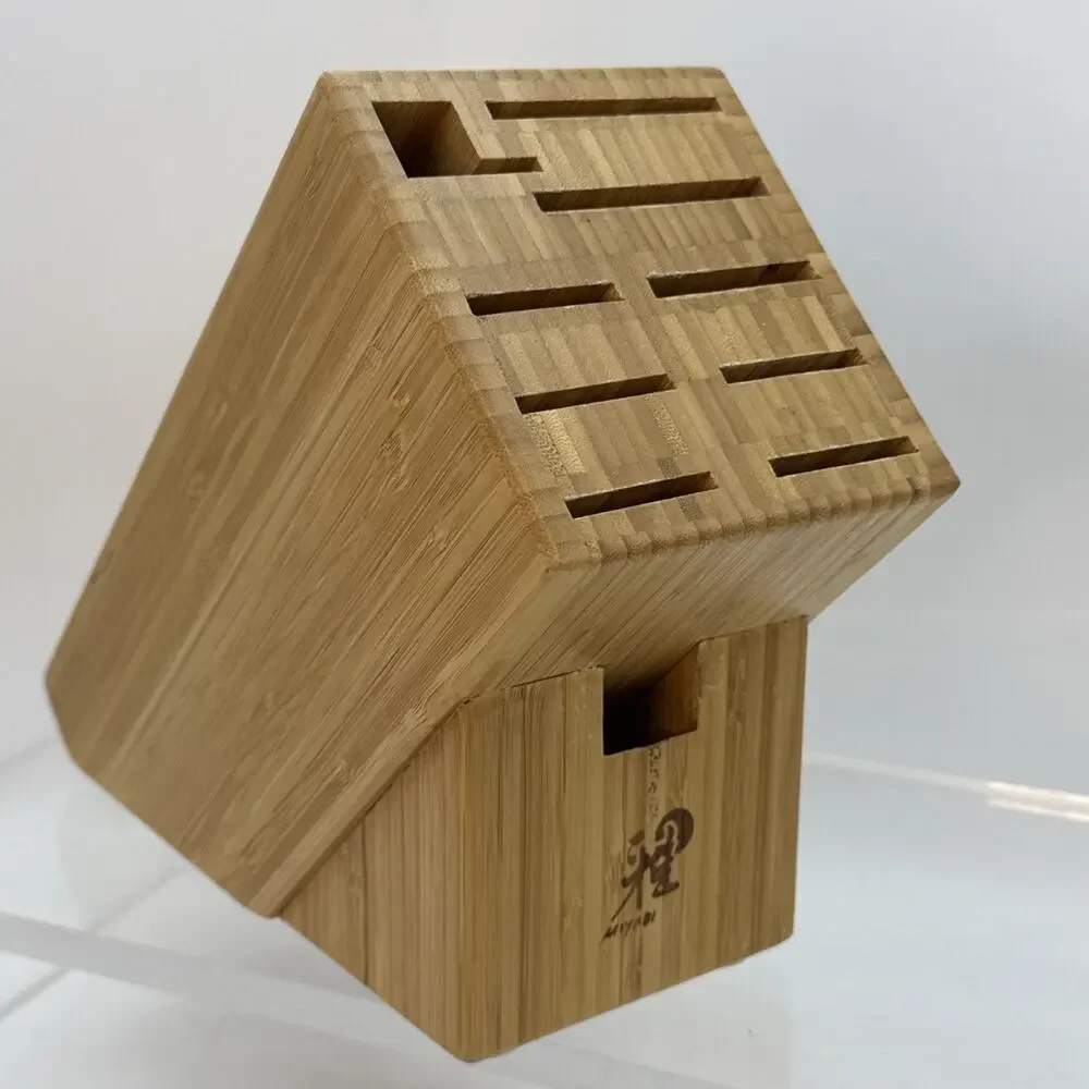 Miyabi 10-Slot Bamboo Knife Block Only - Knives Not Included Excellent Shape